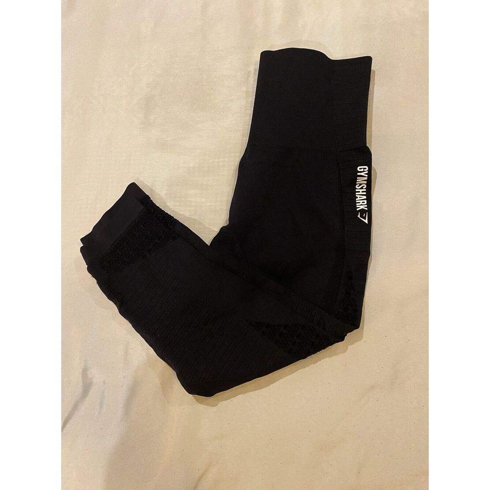 Gymshark Women's Black Compression Leggings Size Small. See Measurement Pics EUC